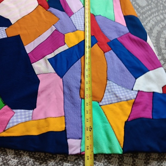 VTG Womens XS Skirt Handmade Patchwork Hippie Maxi Fit Flare 1960's RARE‎ Boho - Picture 12 of 14